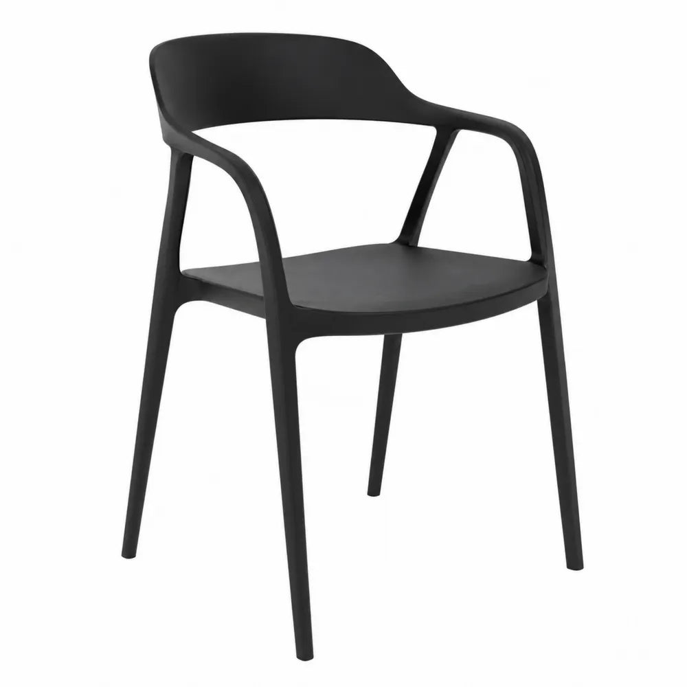 Krzesło z polipropylenu czarne 80cm x 56cm x 53cm