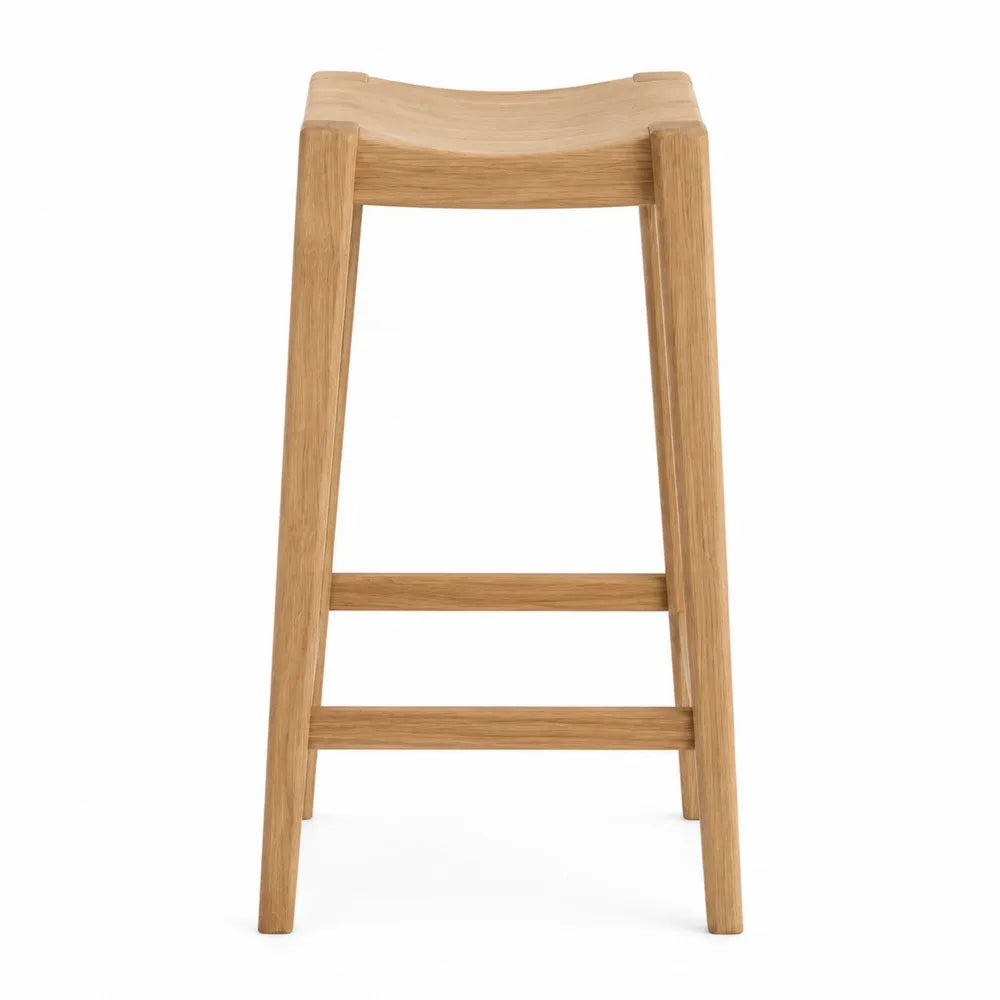 Stołek barowy drewniany dąb 75 cm