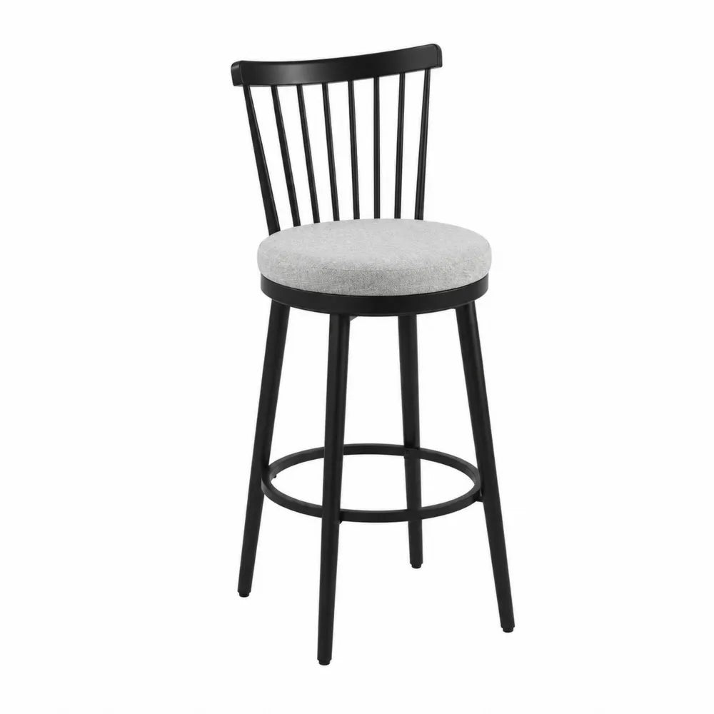 Hoker metalowy z tkaniną szarą 75 cm