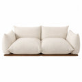 Sofa modułowa z tkaniny boucle jasnobeżowej 200 cm