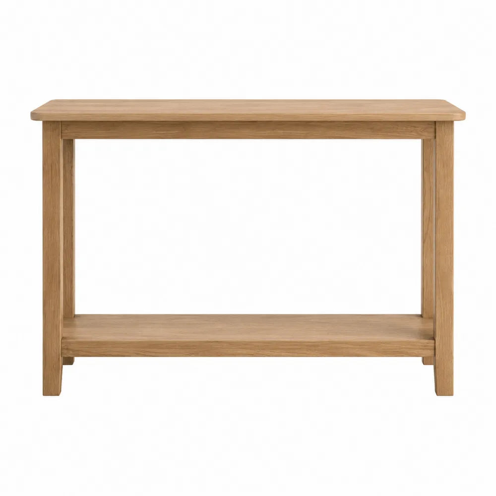 Konsola z drewna dębowego naturalna 100x35x75 cm